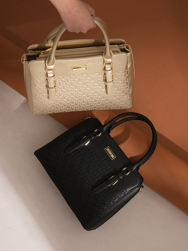Bags, Cln Black Bag With Gold Hardware