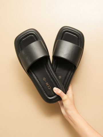 Francie Flatform Slides