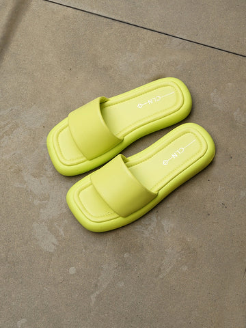 Francie Flatform Slides