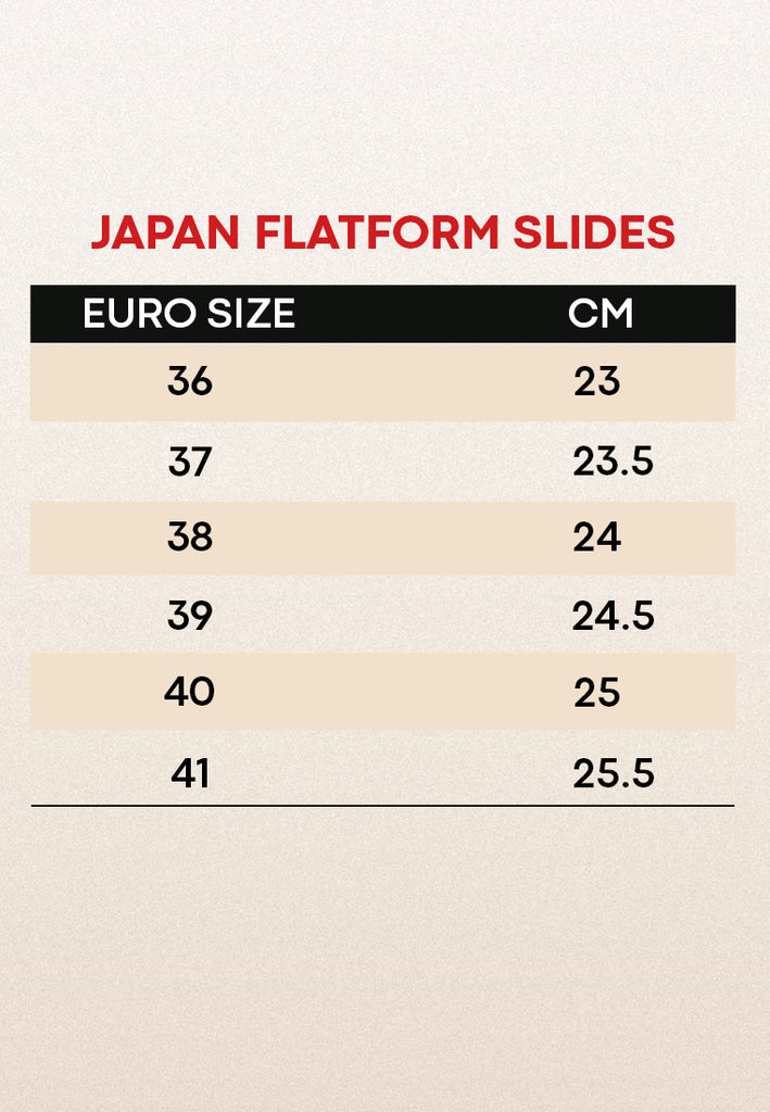 Japan Flatform Slides P499 each (Any 2 at P799)