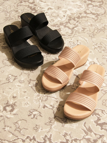 Mahogany Wedge Slides