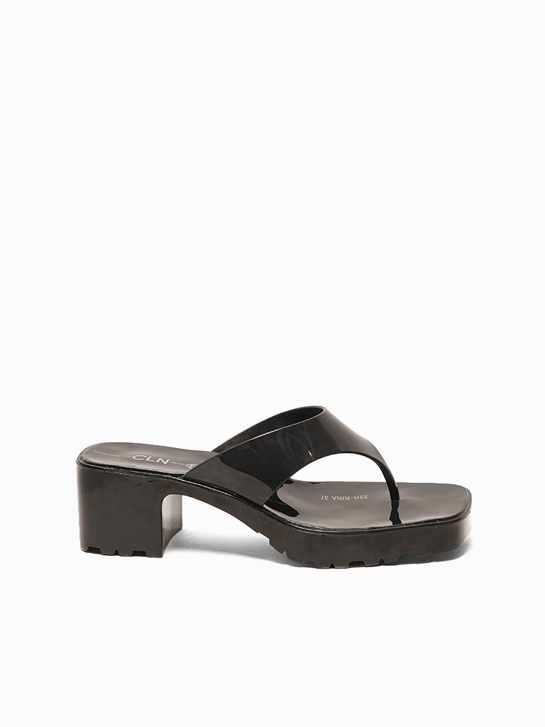 Rina Heeled Slides
