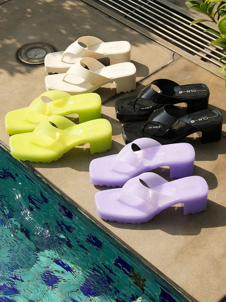 Rina Heeled Slides