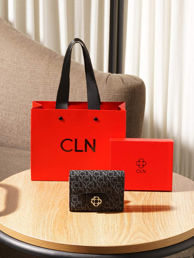 CLN CELINE LEATHER COIN PURSE CARD HOLDER WALLET